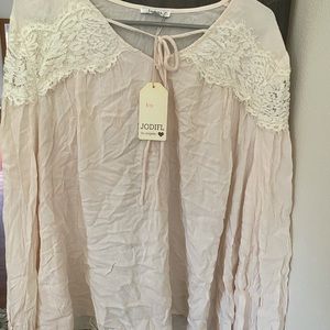 Cream colored lightweight top